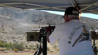 Browning Anm2 machine gun running  Big Sandy Oct 2009 [upl. by Silvio]