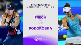 Magdalena Frech vs Nadia Podoroska  2024 Monterrey Round 1  WTA Match Highlights [upl. by Bridges715]