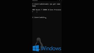 Checking the CPU name in a Terminal Windows Linux and Mac [upl. by Brunella]