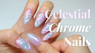 gelx nail art for beginners 💫 airbrushed celestial nails ASMR tutorial using korean nail brands [upl. by Bautista]