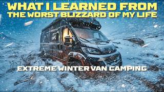 Surviving a Massive Blizzard Winter Van Life Camping in Snow Storm amp Freezing Temperatures vanlife [upl. by Mansfield]