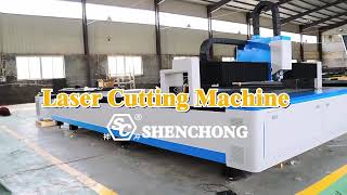 CNC sheet metal fiber laser cutting machine [upl. by Llerahs]