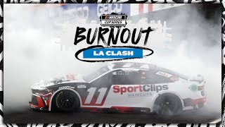 Denny Hamlin didnt hold back durring his Clash burnout nascar [upl. by Kahlil906]