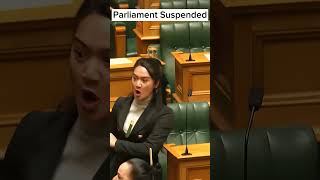 Parliament Suspended During Māori Haka [upl. by Eilsew]