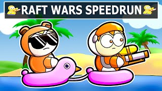 I SPEEDRAN Raft Wars in 10 Minutes [upl. by Ynnot100]