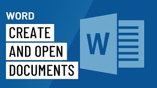 Word Creating and Opening Documents [upl. by Ahsenyt]