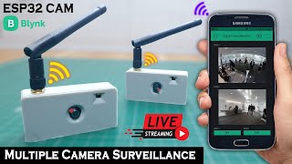 ESP32 CAM Blynk Multiple Camera Surveillance [upl. by Llenod888]