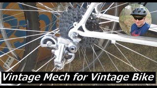 Vintage Shimano 600 Rear Derailleur For My Bianchi [upl. by Onaivlis]