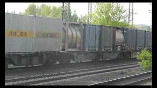 Railion Class 145 with a container freight train [upl. by Rind348]