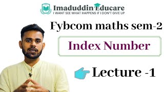 Fybcom maths sem 2  Index Number  1 [upl. by Damian]