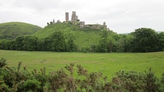 Corfe Castle Hill Country Walking Scenery  Dorset Walks  Tour England Walking Holidays UK [upl. by Ennavoj]