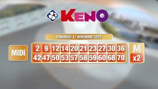 Tirage du midi Keno® du 17 novembre 2024  Résultat officiel  FDJ [upl. by Roban]