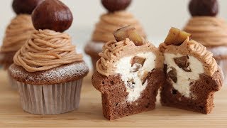 モンブラン・カップケーキの作り方 Mont Blanc Cupcake｜HidaMari Cooking [upl. by Atir922]