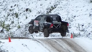 Dakar rally 2017 Benediktas Vanagas tests with Toyota Hilux in quarry [upl. by Harias]