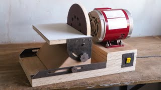 How To Make A 9 inch Disc Sander  Replaceable velcro Disc  Tilting Work Surface [upl. by Hobbs]