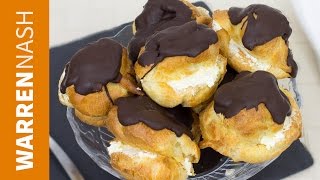 Giant Profiteroles Recipe  With Chocolate amp Cream  Recipes by Warren Nash [upl. by Rosemare]