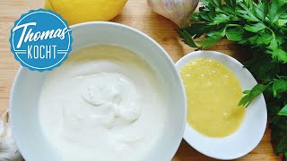 Aioli  die spanische KnoblauchMayonnaise  zwei Arten  Thomas kocht [upl. by Siramed146]