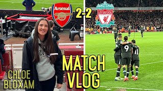 ABSOLUTE LIMBS AS MO SALAH SCORES A LATE EQUALISER AT THE EMIRATES  Arsenal 22 Liverpool  Vlog [upl. by Asinet]