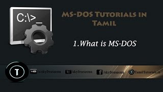 MS DOS Tutorial in Tamil 1 What is MS DOS [upl. by Philis]