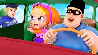 Rescue The Baby  Danger Stranger  Police Taking Care of Baby  Rosoo Nursery Rhymes amp Kids Songs [upl. by Nachison]