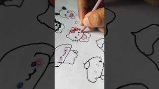 Cute stickers ഉണ്ടാക്കാം😺shorts diy fyp [upl. by Geri]