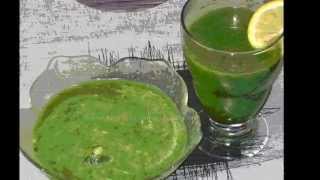 Soupe et cocktail aux légumes verts végan [upl. by Sullecram]