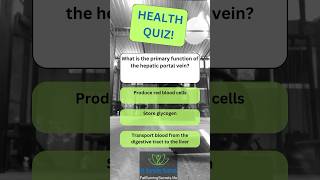 Daily Health quiz What is the primary function of the hepatic Portal Vein quiztimefun [upl. by Mloclam791]