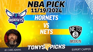 Charlotte Hornets vs Brooklyn Nets 111924 NBA Betting Tips [upl. by Bard]