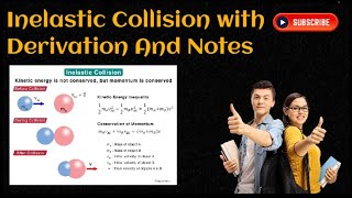 Inelastic Collision formula Derivation  Bsc physics class 11 [upl. by Cheslie]