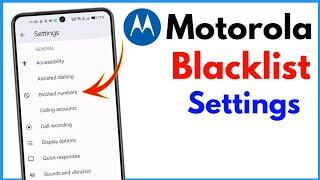 Block List Se Number Kaise Hataye Motorola  Blacklist Setting Motorola [upl. by Reiners176]