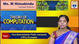 Non Deterministic Finite Automata NFA Examples by Ms M Himabindu [upl. by Ziguard]