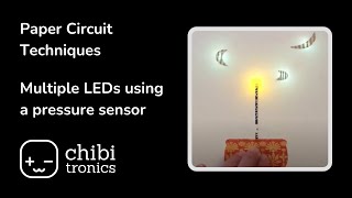 Chibitronics  Paper Circuits Art Technique Use a pressure sensor to turn on two colors of LEDs [upl. by Cartwright]