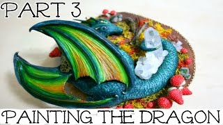 Dragon Sculpture Time Lapse  Part 3 Painting The Dragon  How To Sculpt A Dragon [upl. by Hcirdla]