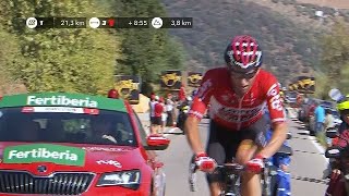 Marczynski attacks 4 men chasing  Stage 12  La Vuelta 2017 [upl. by Wildee574]