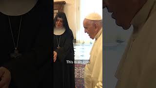 Pope Francis encounter with cloistered Benedictine nuns [upl. by Nic]