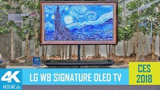 LG W8 SIGNATURE Wallpaper OLED TV  CES 2018 [upl. by Pincince58]