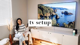 My TV Setup 2023  minimal  organizing tips [upl. by Katz]