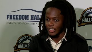 VIDEO  Teddy Bridgewater talks about joining Kentucky Sports Hall of Fame class of 2024 [upl. by Ahsienek979]