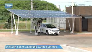 Garagem solar abastece gratuitamente carros elétricos em Maringá [upl. by Swihart]