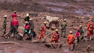 Barragem da Vale se rompe em Brumadinho Minas Gerais causa destruição feridos e mortes [upl. by Joellyn166]