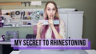 MY SECRETS TO RHINESTONING Learn how I apply Rhinestones in TWO ways [upl. by Aleahs559]