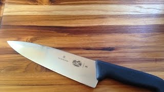 Product Review of Victorinox 8quot Chefs Knife and a Word of Caution [upl. by Jayson]