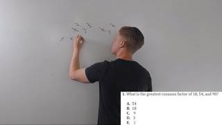 ACT Math How to Find the Greatest Common Factor GCF [upl. by Lourdes]