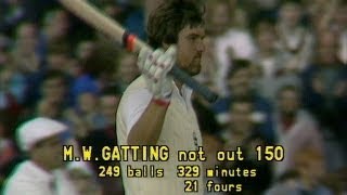 Ashes archive and memories  Mike Gatting hits 160 at Old Trafford in 1985 [upl. by Lavery]