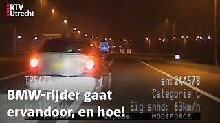 Achtervolging door Verkeerspolitie BMWbestuurder negeert volgenteken  RTV Utrecht [upl. by Orabelle312]