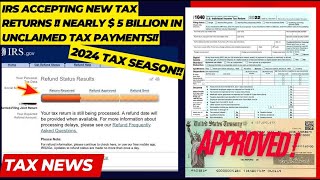 2024 IRS TAX REFUND UPDATE  Important IRS Begins Accepting Tax Returns Rejected Tax Returns [upl. by Nylesaj]