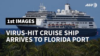 Virushit cruise ship Zaandam arrives to Florida port  AFP [upl. by Monto37]