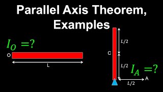 Parallel Axis Theorem Moment of Inertia Examples  Physics [upl. by Asilegna]