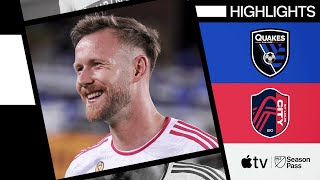 San Jose Earthquakes vs St Louis CITY SC  Full Match Highlights  September 21 2024 [upl. by Nirrok992]