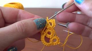 Come aggiungere filo per creare CHIACCHIERINO AD AGO How to add yarn to create NEEDLE TATTING [upl. by Eyr]